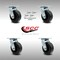 Service Caster 5 Inch SS Polyolefin Swivel Caster Set with Ball Bearing and Swivel Lock SCC SCC-SS30S520-POB-BSL-4 - alternate 4